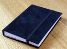 Moleskine i svart velour